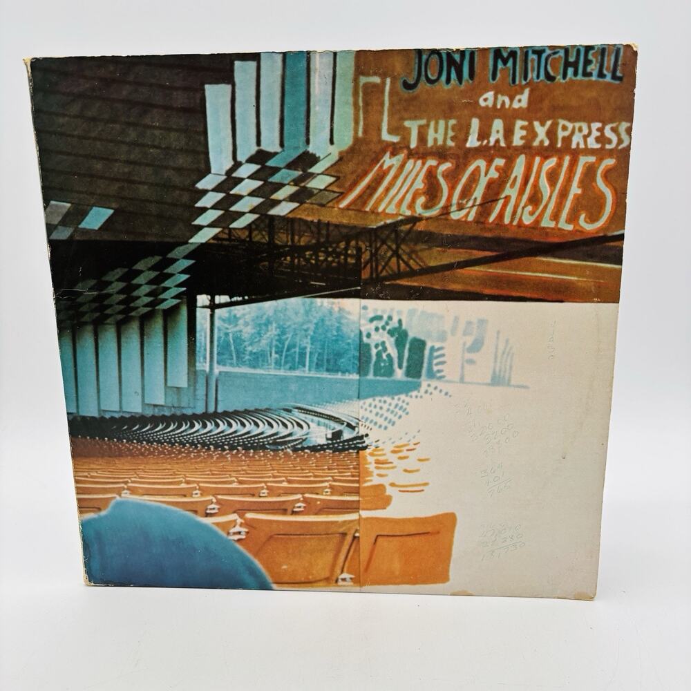 Joni Mitchell & L.A. Express MILES OF AISLES, 2-LP's, Asylum (1974) Tested VG
